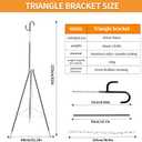 Grill Swing Hanging Camping Tripod, Adjustable Collapsible Campfire Cooking Rack, Outdoor Camping Cookware with Hooks Iron Grill for BBQ Picnic Dutch Oven