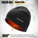 Beanies Skull Caps for Men, Women Warm Helmet Liner Cycling Cap Soft Lightweight Beanie Hat Antistatic Running Beanie (Black)