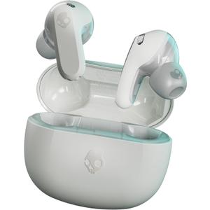 Skullcandy Rail ANC Wireless Earbuds, Bluetooth Headphones, Active Noise Cancelling, Up to 38 Hours Battery, Microphone for iPhone Android, Customizable via Skull-iQ App - Bone