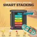 Stackable Daily Pill Organizer - (4 Times a Day) Weekly Medication Reminder - Premium Weekly AM/PM Pill Box with 7 Individual Stacking Cases, a Everyday Medicine Organizer for Vitamins