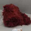 duduta Burgundy Faux Sheepskin Runner Rug 2x6 ft, Fluffy Shag Fur Couch Covers Dresser Runner Washable