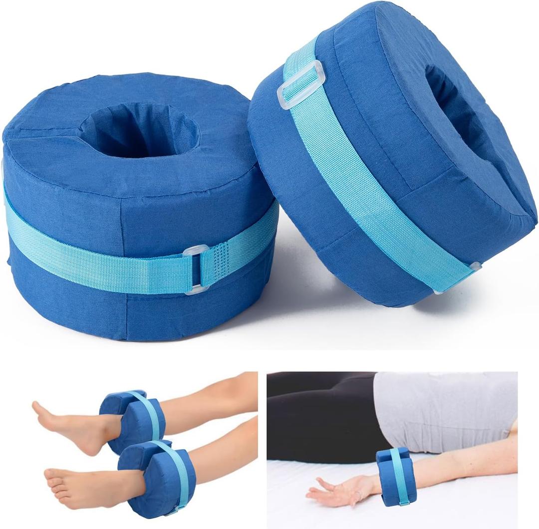 2Pack Heel Protector for Pressure Sores Foot Elevation Pillow Pressure Relief Cushion for Leg and Ankle Support, Ankle Protector Wedge Heel Protector Cushion for Bed Sores Foot Support