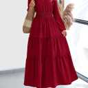 PRETTYGARDEN Women's 2026 Elegant Maxi Dresses Long Sleeve V Neck Flowy Pockets Casual Modest Dress Fall Fashion Clothes