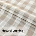 Gingham Tablecloth Rectangle Table Cloth Heavy Duty Cotton Checkered Table Cover for Spring Picnic Kitchen Dining(C-Beige, 52x70 inch)