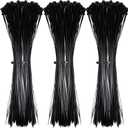 200 Pieces Large Cable Ties 24 Inch Heavy Duty Nylon Zip Ties with 175 Pounds Tensile Strength Self Locking UV Resistant for Indoor and Outdoor Use(Black)