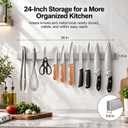Ninonly 24 Inch Magnetic Knife Holder for Wall, Stainless Steel Wall‑Mount
