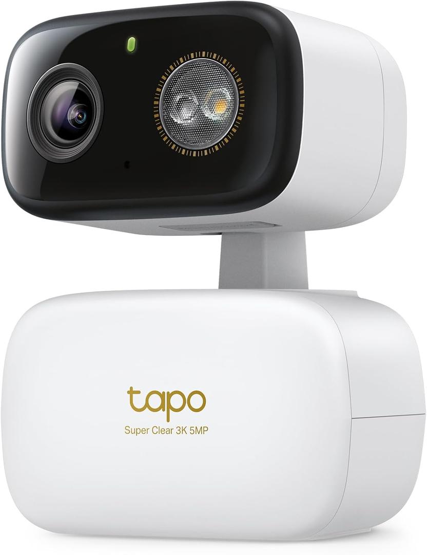 Tapo 3K 5MP Pan/Tilt Indoor/Outdoor Security Camera, Free Person/Vehicle/Baby Cry Detect & 360° Motion Track, Color Night, SD/Cloud, Wrks w/Alexa & Google Home, 2.4 GHz WiFi, HybridCam 360