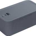 Lockable Storage Box,Medicine Lock Box Travel Case,Refrigerator Bin Container for Food,Medicines,Snacks,Locking Mobile Cell Phone Smart Device Jail,Small Lockbox for Office,Home,School,Father Gift (Navy)