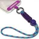 Cell Phone Lanyard - Wrist Strap for Women, Phone Bracelet, Camera Wrist Lanyard, Short Wrist Lanyard for Keys, Keychain Lanyard - Purple Blue