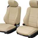 Custom-Fit Front Seat Covers Replace for 2000-2014 BMW 3 Series 320CI 323CI 325CI 330CI Convertible Standard Seat, Driver and Passenger Premium Leather with Composite Soft Foam Lining Seat Cover