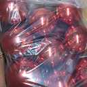 Silipull 2 Sets Lighted Christmas Porch Decor, Giant Ball Garlands 6 ft with 18 Pcs 6" Large Xmas Ball 2 Pcs 20" Large Bows for New Year Party Decor Front Door Outdoor Indoor Tree Banister(Red)