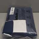 Bedsure Navy Duvet Covers Queen Size - Prewashed Cotton-Like Polyester Duvet Cover, Soft Queen Duvet Cover Set 3 Pieces with Zipper Closure, 1 Duvet Cover 90x90 inches and 2 Pillow Shams (05 - Navy (No Comforter))