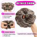 MORICA Messy Bun Hair Piece Large Wavy Curly Elastic Hair Bun Scrunchies Ponytail Extensions Synthetic Chignon Hairpieces for Women