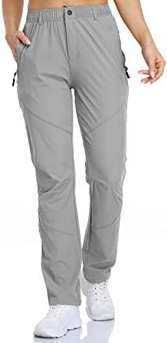 SPOSULEI Womens Summer Lightweight Pants Outdoor Nylon Quick Dry Travel Golf Hiking Sweatpants with Zipper Pockets, Size XS
