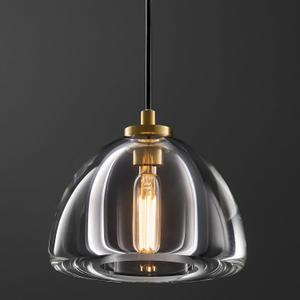 Crystal Pendant Light Kitchen Island,Brass Hanging Light above Dining Table, 7''Single