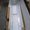SMARTSTANDARD 56in x 84in Bifold Barn Door, Frosted Glass Barn Door with Hardware Kit Included, Pre-Drilled Holes Easy Assembly -Solid Barn Doors Slab Covered with Water-Proof PVC Surface, White