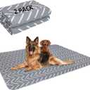 PUPTECK Reusable Dog Pee Pads Washable - Waterproof Puppy Potty Training Pads Whelping Mat, Fast Liquid Absorbing Non-Slip Pet 48" x 60" (48x60 Inch (Pack of 2), Gray)
