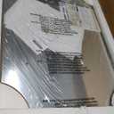 ANDY STAR Brushed Gold Bathroom Mirror, 22x30 Inch Scalloped Rectangle Mirror, Gold Bathroom Vanity Mirror, Antique Brass Mirror in Anti-Rust Stainless Steel Metal Frame for Bathroom, Entryway