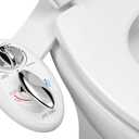 LUXE Bidet NEO 320 - Warm Water, Dual Nozzle, Self-Cleaning, Non-Electric Bidet Attachment for Toilet Seat, Adjustable Water Pressure, Rear & Feminine Wash (White)