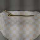 Black and White Checkered Crossbody Bag Bum Bag for Women,Spacious Checkered Purse Fanny Packs Belt Bag