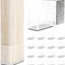 1" x 2" Rectangle Chair Leg Protectors for Hardwood Floors, Silicone Covers to Protect Wood Tile Floors Felt Pads Furniture Leg Caps Reduce Noise, Easy to Move.16 PCS Clear.