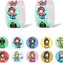 Cute Pixel Princess Dot Stickers Roll(2 x 500 pcs)