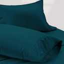Texas Linen Co. 100% Egyptian Cotton Pillow Cases - 600 Thread Count Pillow Cases Queen/ Standard Size Set of 2, Soft & Breathable Extra Long Staple Sateen Weave Cotton Pillow Covers for Bed - Teal