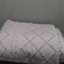 Bedsure Twin Comforter Set - Lavender Comforter, Boho Tufted Shabby Chic Bedding for Kids, 2 Pieces Vintage Farmhouse Bed Set for All Seasons, Fluffy Soft Bedding with 1 Pillow Sham