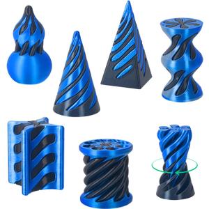 6 Pack Spiral Cone Fidget Toys - Impossible Cone 3D Printed Impossible Pyramid Pass Through 3D Printed Toy Mini Sensory Toy for Stress Relief Anxiety, Desktop Decoration Gifts for Adults Teens Kids