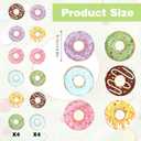 8 Pcs Donut Party Banners Colorful Donut Decor Doughnut Grow Party Hanging Swirl Paper Cutouts Garland Kit for Baby Shower Birthday Home Gender Reveal Supplies