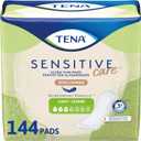 Tena Sensitive Care Ultra Thin Light Incontinence Pads for Women, Postpartum and Bladder Control, Regular, 144 Count (24 Count (pack of 6))