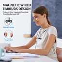 USB C Wired Earbuds for Pixel 10 9 XL, USBC Headphones Noise Isolating with Mic Stereo Magnetic Type-C Earphone for iPhone 17 Pro Max Air 16 15 Plus iPad A16 Galaxy S25 Ultra S24 S23 Fe A35 Flip 7 6