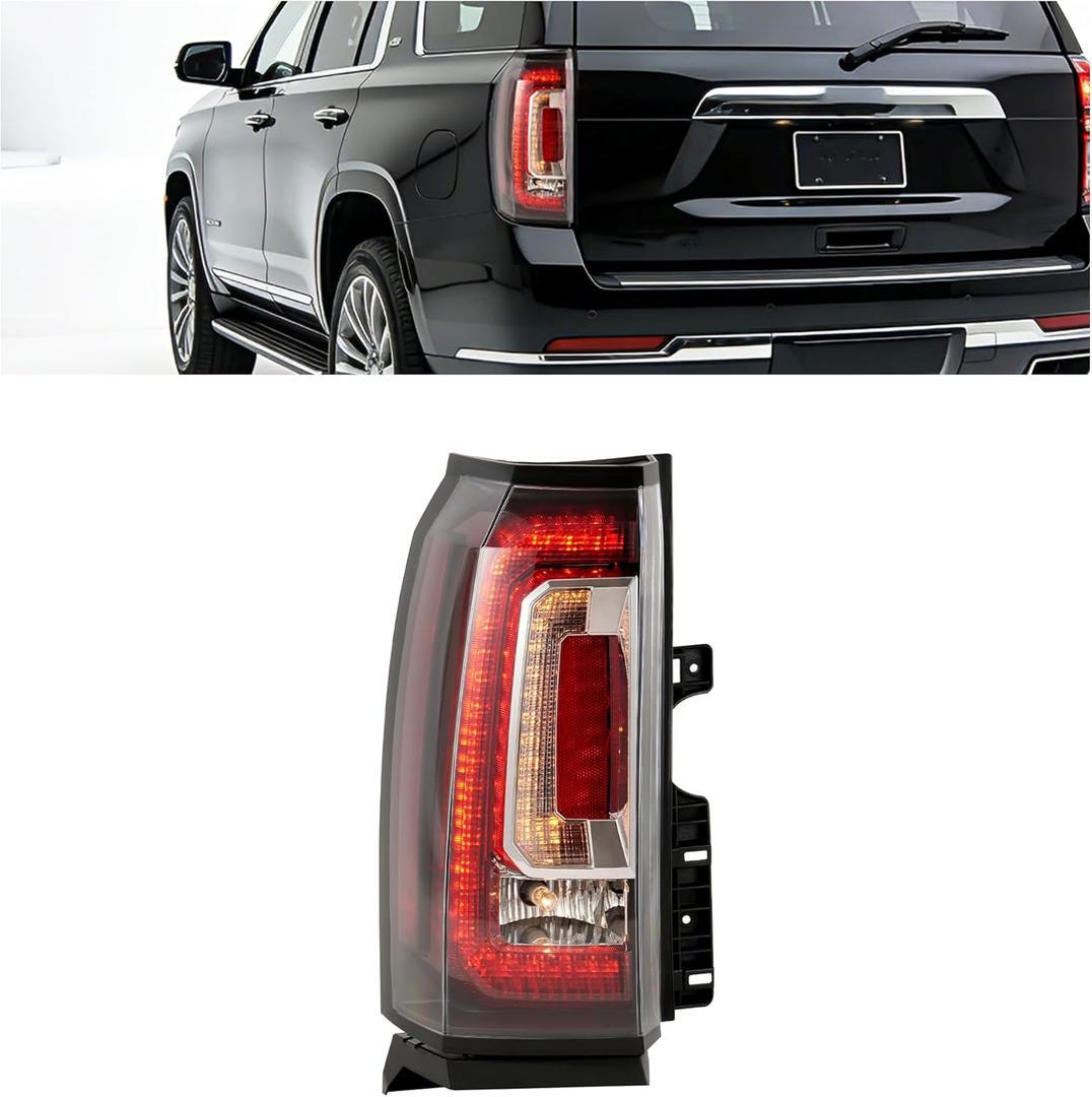 HECASA Left Tail Light LED Compatible with 2015-2020 GMC Yukon/GMC Yukon XL Replacement for 84536242 GM2800268C Brake Rear Lamp Taillight Clear Lens - Driver Side