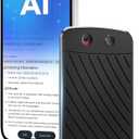 AI Voice Recorder,Note Voice Recorder with Transcribe Summarize  Two-Way Translation,112 Languages,App Control,64GB Memory,Suitable for Lectures,Meetings,Calls,International Exchange (Dark black)