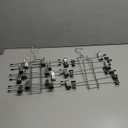 Pants Hangers with Clips,Space Saving Hanging Closet Organizer-6 Tiers Skirt Hangers with 360 Swivel Hook,Closet Organizer-Clothes Hangers- College Dorm Essentials Apartment Essentials-2 Pack