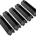 Unicook Grill Heat Plates for Nexgrill 720-0888, 720-0888N, 720-0830H, Backyard, Porcelain Grill Burner Covers Replacement Parts, 14.6 Inch Heat Shields Tents, Flame Tamers, 5 Pack
