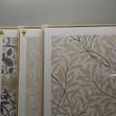 Framed Vintage William Morris Canvas Wall Art Set of 3, Large Neutral Floral Artwork Prints, Botanical Nature Aesthetic Wall Decor for Living Room, Bedroom, Hallway and Office, Total Size 30x60