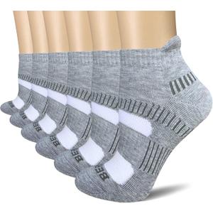 BERING Women's Athletic Running Cushioned Ankle Socks (6 Pairs) (M)