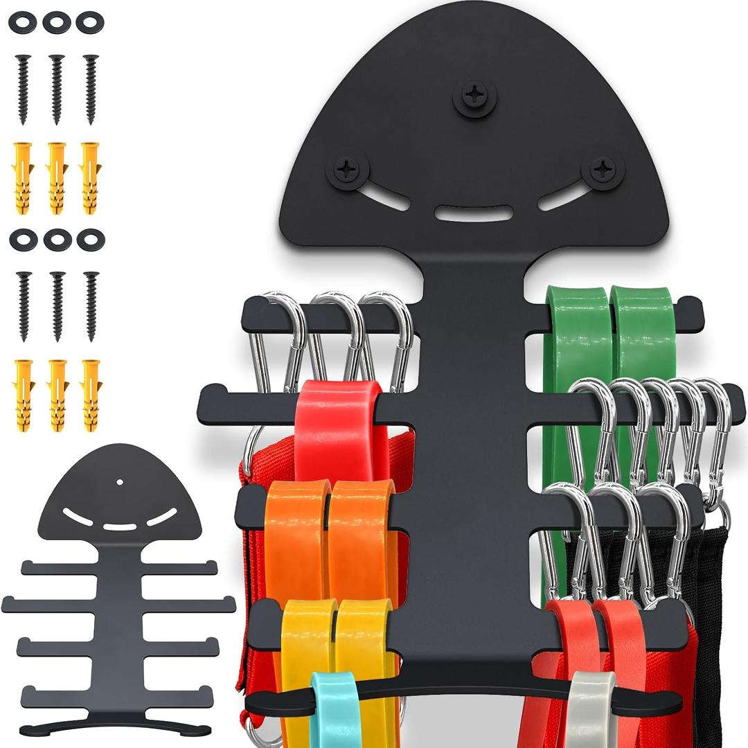 Exercise Resistance Band Rack, Resistance Bands Storage Hanger Gym Equipment Organizer Rack for Pull Up Bands, Multi-Purpose Gym Equipment Storage