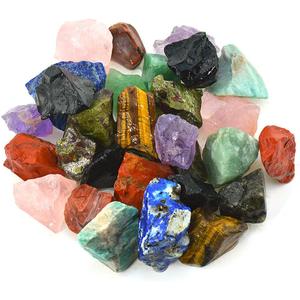 3 lbs Bulk Rough Madagascar Stones Mix Large 1" Natural Raw Stones Crystal for Tumbling, Cabbing, Fountain Rocks, Decoration,Polishing, Wire Wrapping, Wicca Reiki Crystal Healing (multiple color)