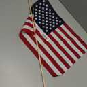 Annin Flagmakers American Flag 12x18 Inch Handheld Stick Flag - US Polyester Flag on Wooden Pole for Parades, Parties, 4th of July, Memorial Day, Veterans Day, and PAtriotics Events