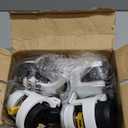 HOLKIE Leveling Stem Casters Set of 4 Heavy Duty Retractable Caster Wheels, 1/2" and M12 Stem Size, Total Capacity 4960 Lbs, Adjustable Wheel with Ratchet Handle for Workbench, Machine, Equipment