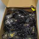 Brightever LED Outdoor String Lights 100FT Patio Lights with 52 Shatterproof ST38 Vintage Edison Bulbs, Outside Hanging Light Waterproof for Porch, Deck, Garden, Backyard, Balcony, 2700K Dimmable (100FT-Warm White, Black Wire)