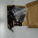 JiiinMiiin 14x1.5 Black Wheel Lug Bolts, Wheel Hub Bolt M14x1.50 Thread for WheelSpacers, 17mm Hex, 45mm Thread Length, Ball Seat. [20 Pack]