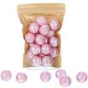 Demissle 20 Pcs 0.53 oz Bath Bombs Bath Fizzies Mini Bath Balls for Women Relaxing Refreshing Bath Bombs Gift Set with Glitter for Bubble Spa(Pink)