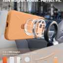 TORRAS Ostand Q3 Silicone for iPhone 17 Pro Max Case, Fit for MagSafe, 360 Spin Ring Stand, Liquid Silicone Cozy Vibrant Grip, Camera Control, Protective Case for iPhone 17 Pro Max, Pastel Orange