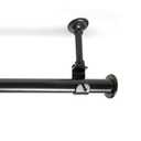 Room/Dividers/Now Adjustable Ceiling Mounted Curtain Rod - Heavy Duty and Long 56-10 Inches Extendable Rods for Walls, Ceilings, Windows and Room Partitions - Black