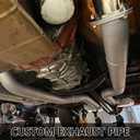 A-KARCK Exhaust 45 Degree Tube 3.5" OD, Stainless Steel Exhaust Pipe Mandrel Bend, Custom Your Own Exhaust System