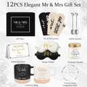 Giftota 2026 Mr & Mrs Gift Set for Couples, Engagement Gift with Mugs, Scented Candle & Crystal Wedding Ornament 2026, Wedding Gift for Newlyweds, Bridal Shower Gift, Engaged 2026