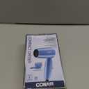 Conair Travel Hair Dryer with Dual Voltage, 1600W Compact Blow Dryer with Folding Handle, Blue